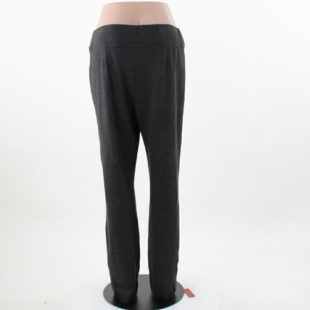 Kasper Plus Size Mid-Rise Pull-On Pants in Dark Gray - Picture 3 of 5